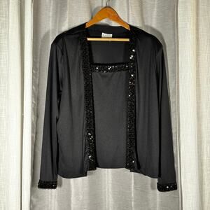 Lady Winn Jacket w/ Shell European Size 50 (US 2x/3X) Glam Holiday Cocktail